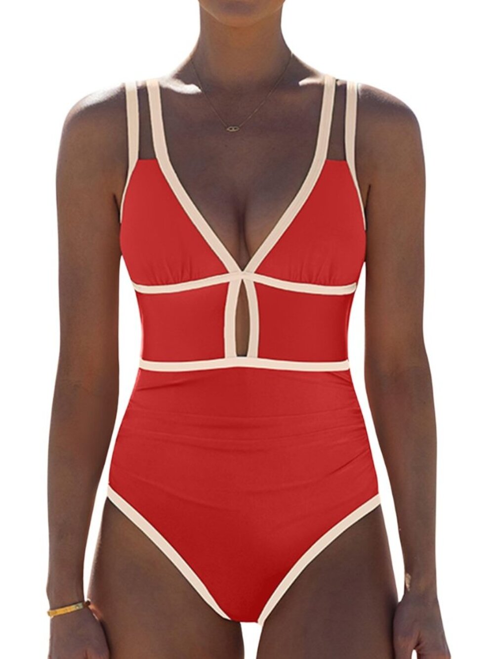 Women One Piece Swimsuit 2026 Neon Tummy Control Bathing Suit